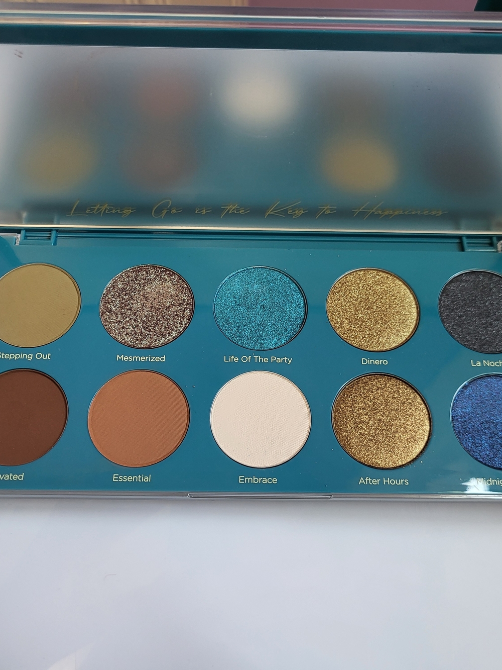Dominique Cosmetics Teal & Gold Eyeshadow Palette